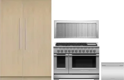 5 Piece Package Includes Refrigerator, Freezer, Range, Hood And Dishwasher